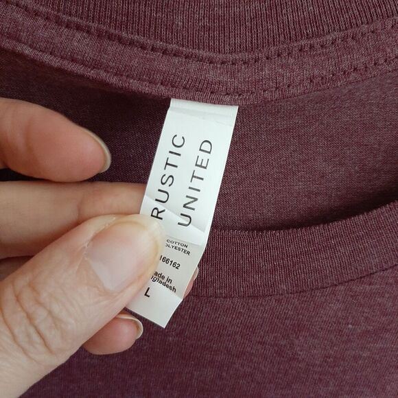 Chicken Graphic Tee Shirt Large Maroon Oversized Farm Hen Farmer Western Rooster - Picture 4 of 5